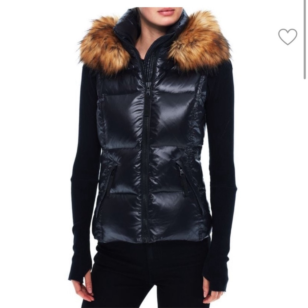 Black Glossy Down Puffer Vest